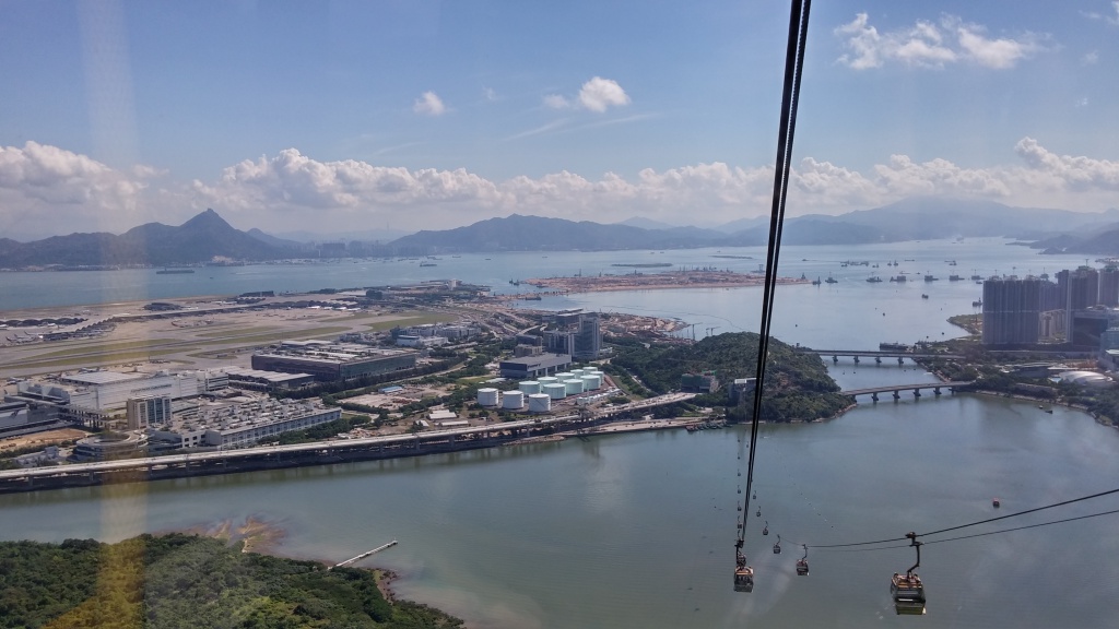 Hong Kong Airport and Tung Chung from Ngong Ping 360 Cable Car