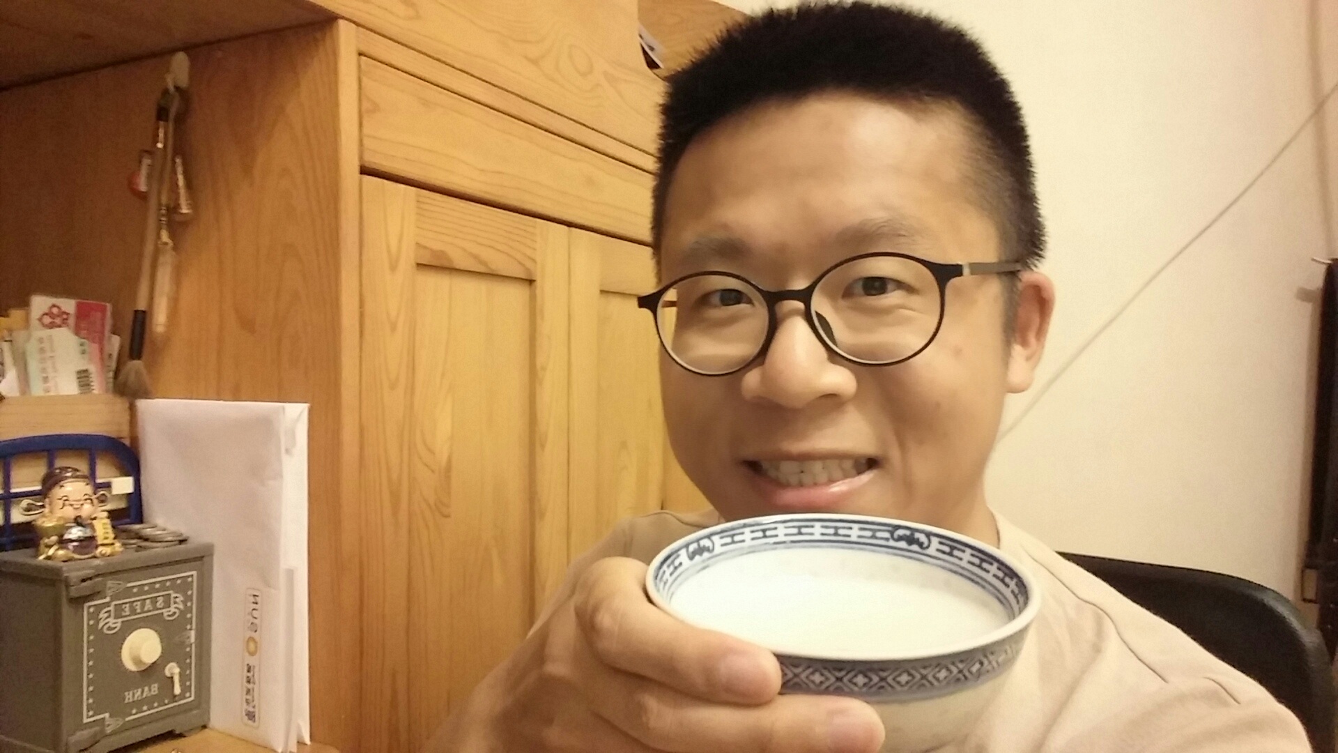 Home-made congee for breakfast