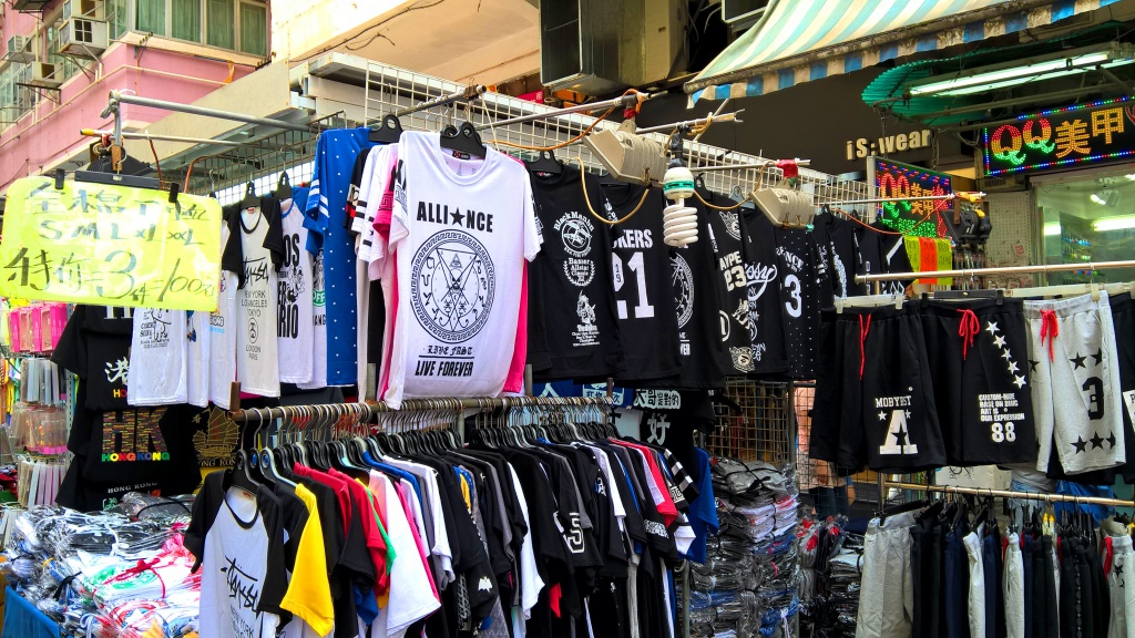 Mong Kok Fa Yuen Street clothes stall