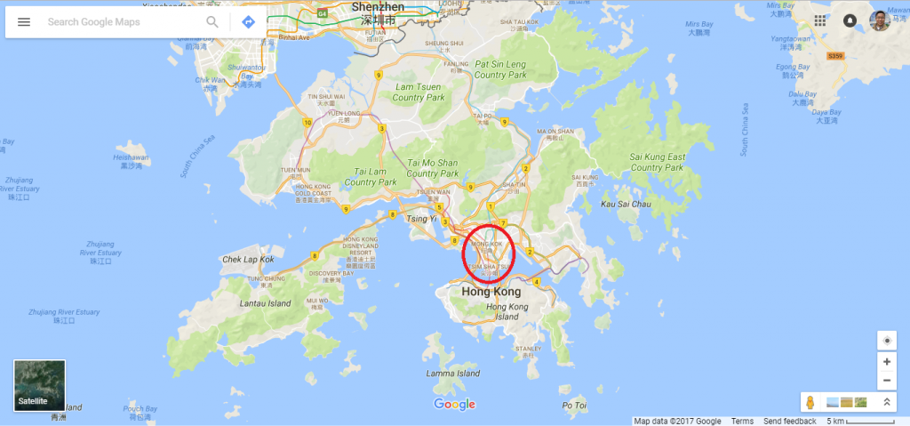 Yau Tsim Mong District location map