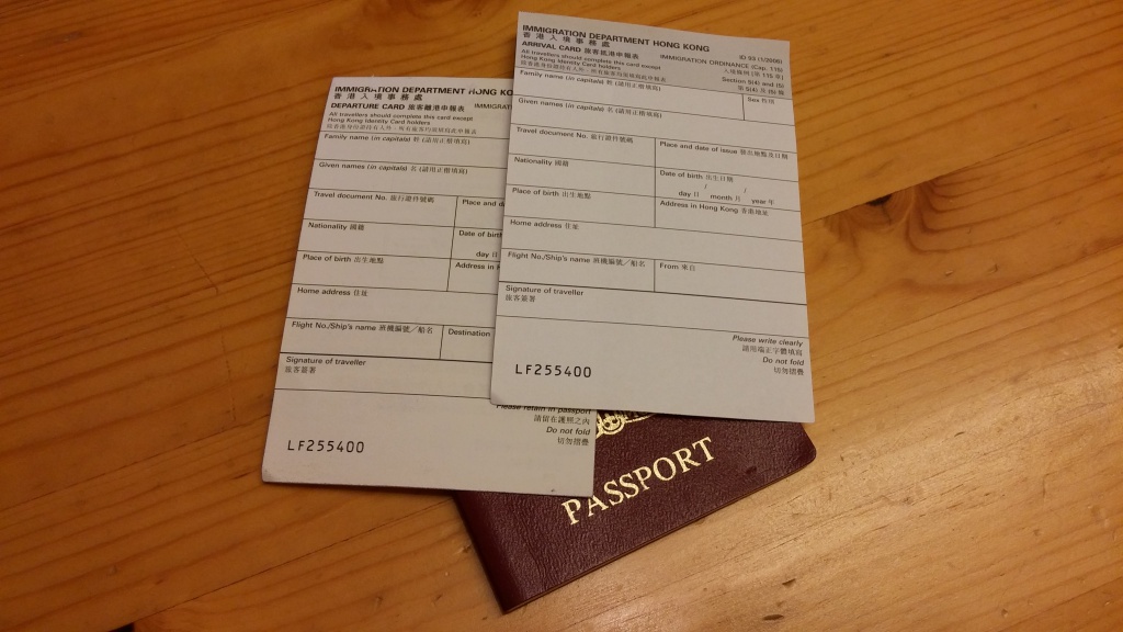 Bring Passport with Hong Kong departure card to Macau!