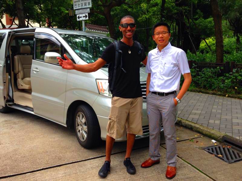 Frank the tour guide with guest private car