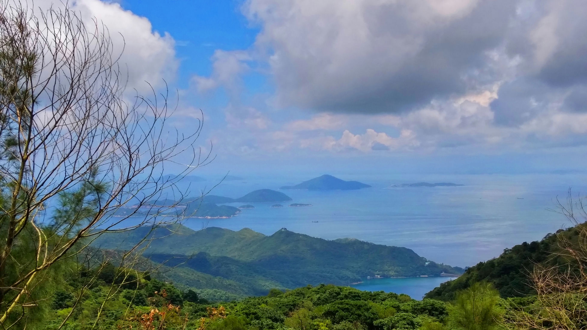 South Lantau and Shek Pik Reservoir from Big Buddha