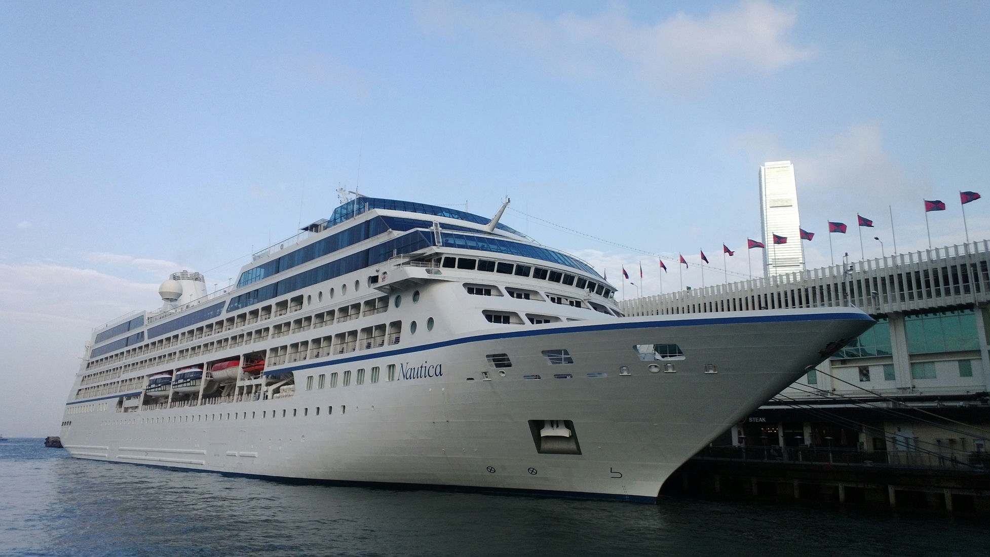 Cruise Nautica berths at the Ocean Terminal