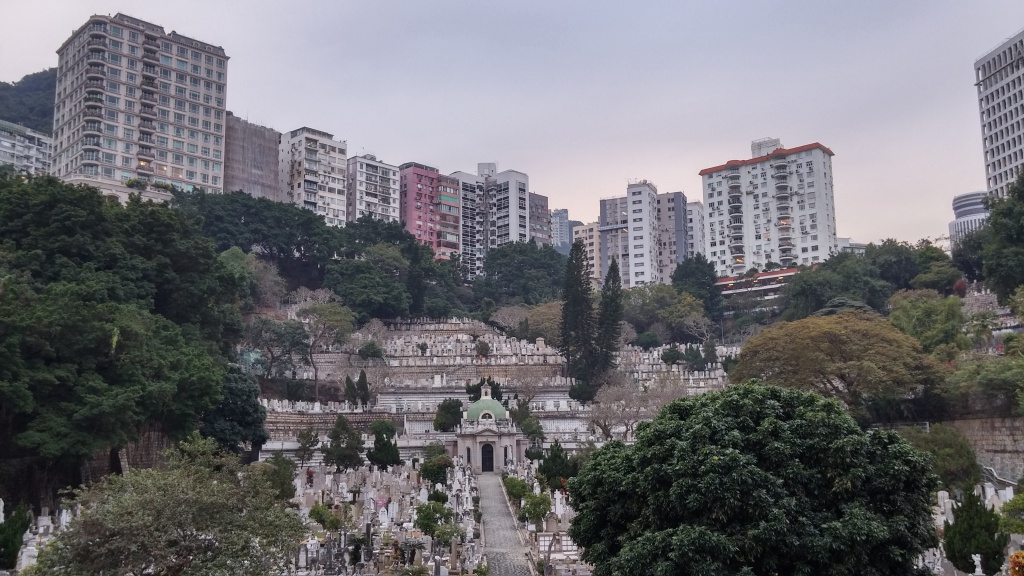 happy valley highrise residential buildings hong kong cemetery