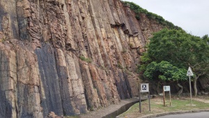 Hexagonal rock column East Dam High Island Reservoir