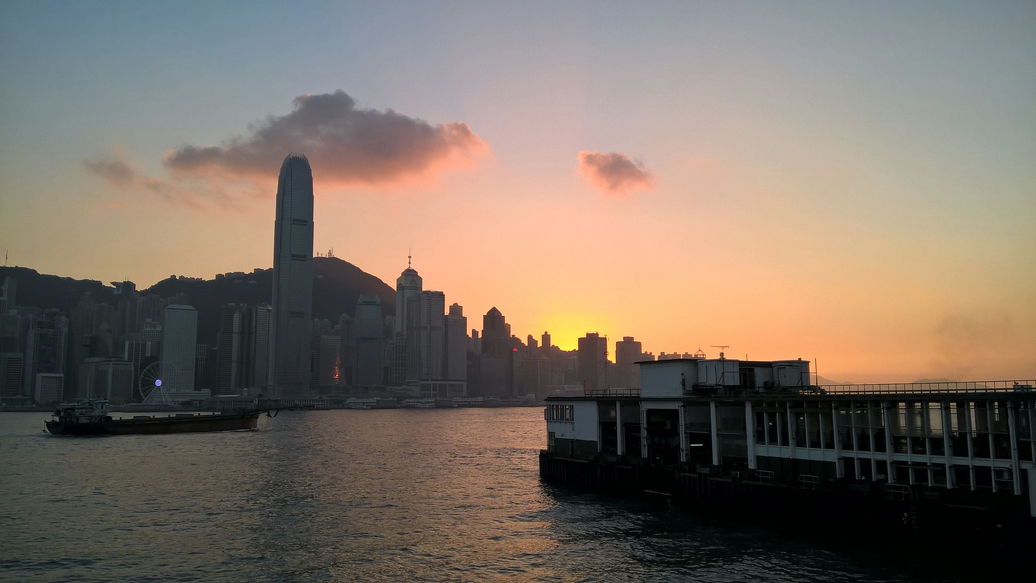Tsim Sha Tsui Star Ferry Pier Sunset