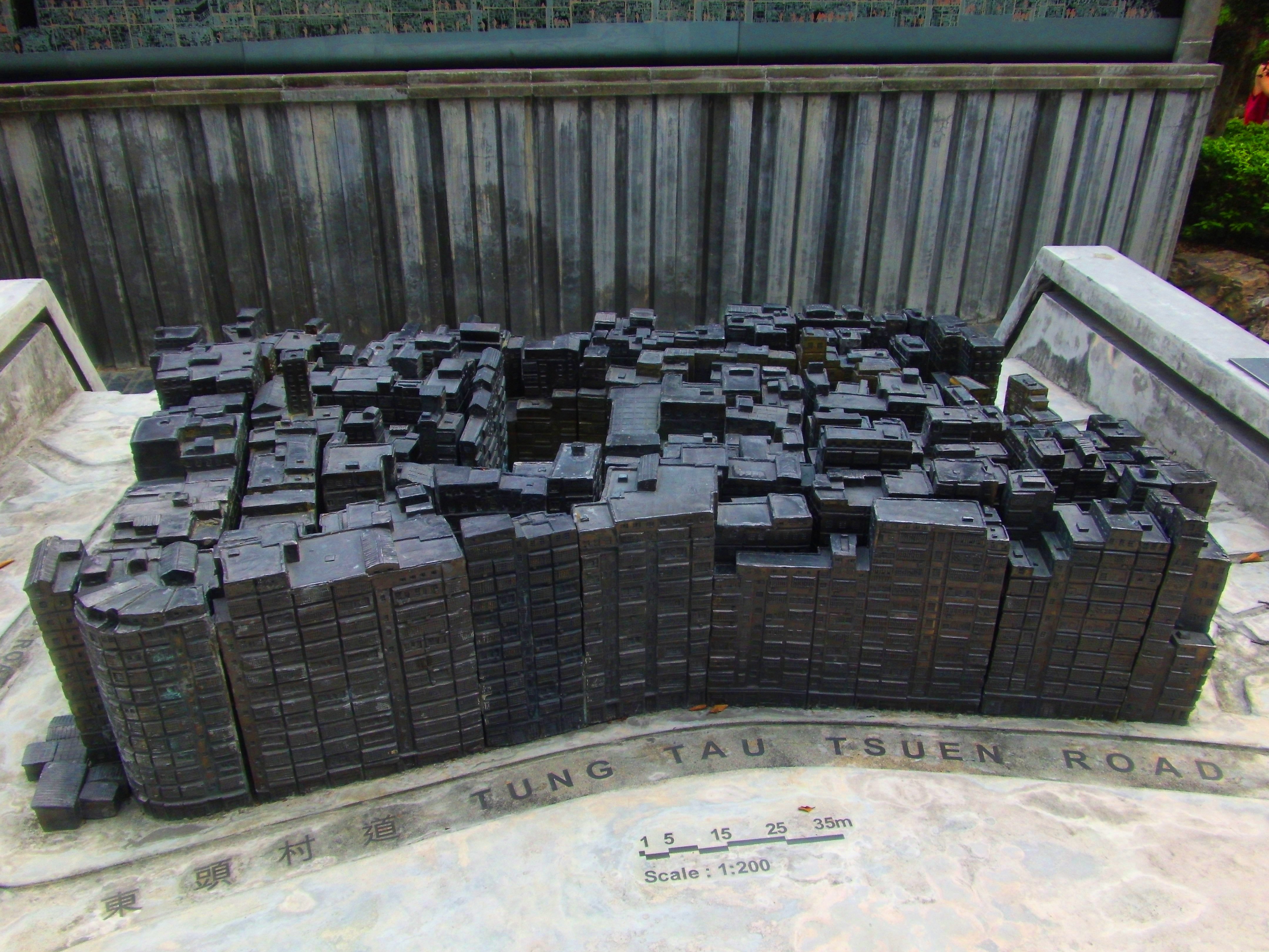 Model of Kowloon Walled City slum area