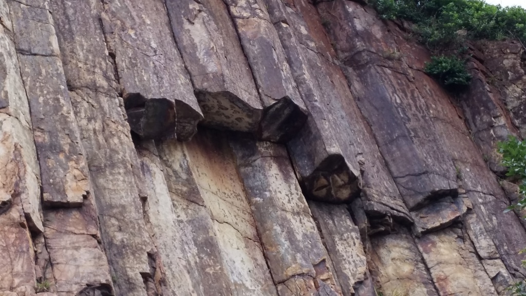 Stunning world-class hexagonal rock columns at High Island Reservoir