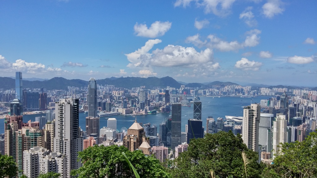 Victoria Harbour view from the Victoria Peak June 2017