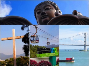 Lantau Big Buddha Tao Fung Shan Cross Ngong Ping 360 Tsing Ma Bridge