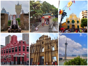 Macau full day private car tour start at Hong Kong highlights include Red Market, St Paul's Ruins, Penha Hill, Mount Fortress, Ma Kok Temple and Senado Square.