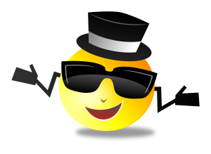emoji, black hat, sunglasses, happy smile