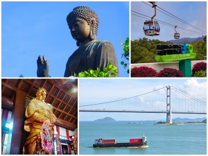 Big Buddha, Ngong Ping Cable Car, Che Kung Temple Tsing Ma Bridgeand ship