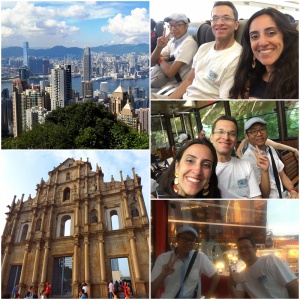Victoria Peak, St Paul's Ruins, Frank the tour guide with clients