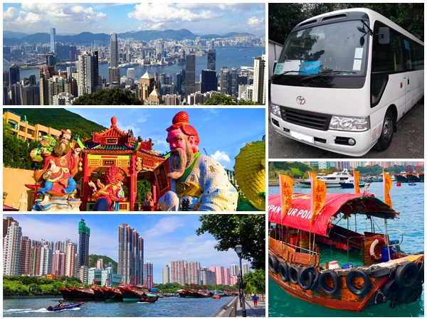 Hong Kong Island highlights private bus tour