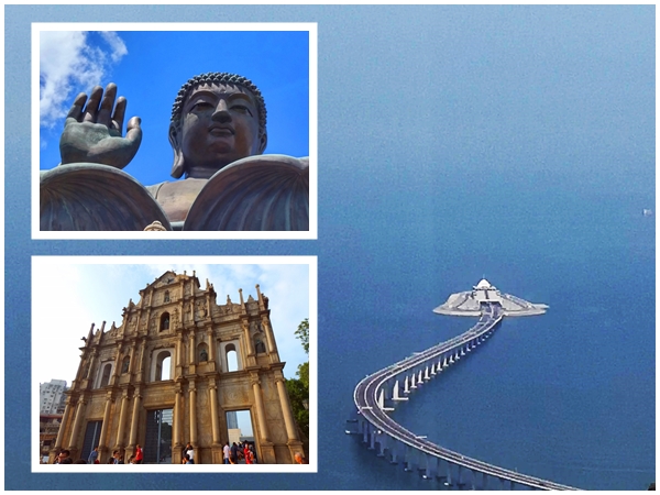 Big Buddha, St Paul's Ruins, Hong Kong Macau Zhuhai Bridge