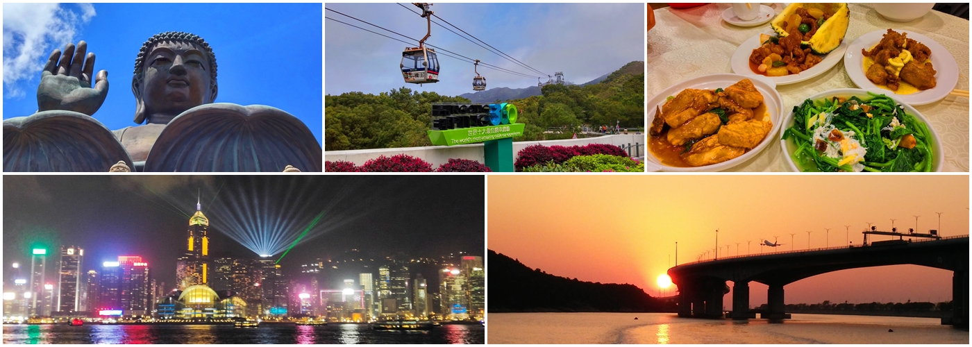 Big Buddha, Ngong Ping 360 Cable Car, local dinner, Hong Kong night view, Hong Kong sunset