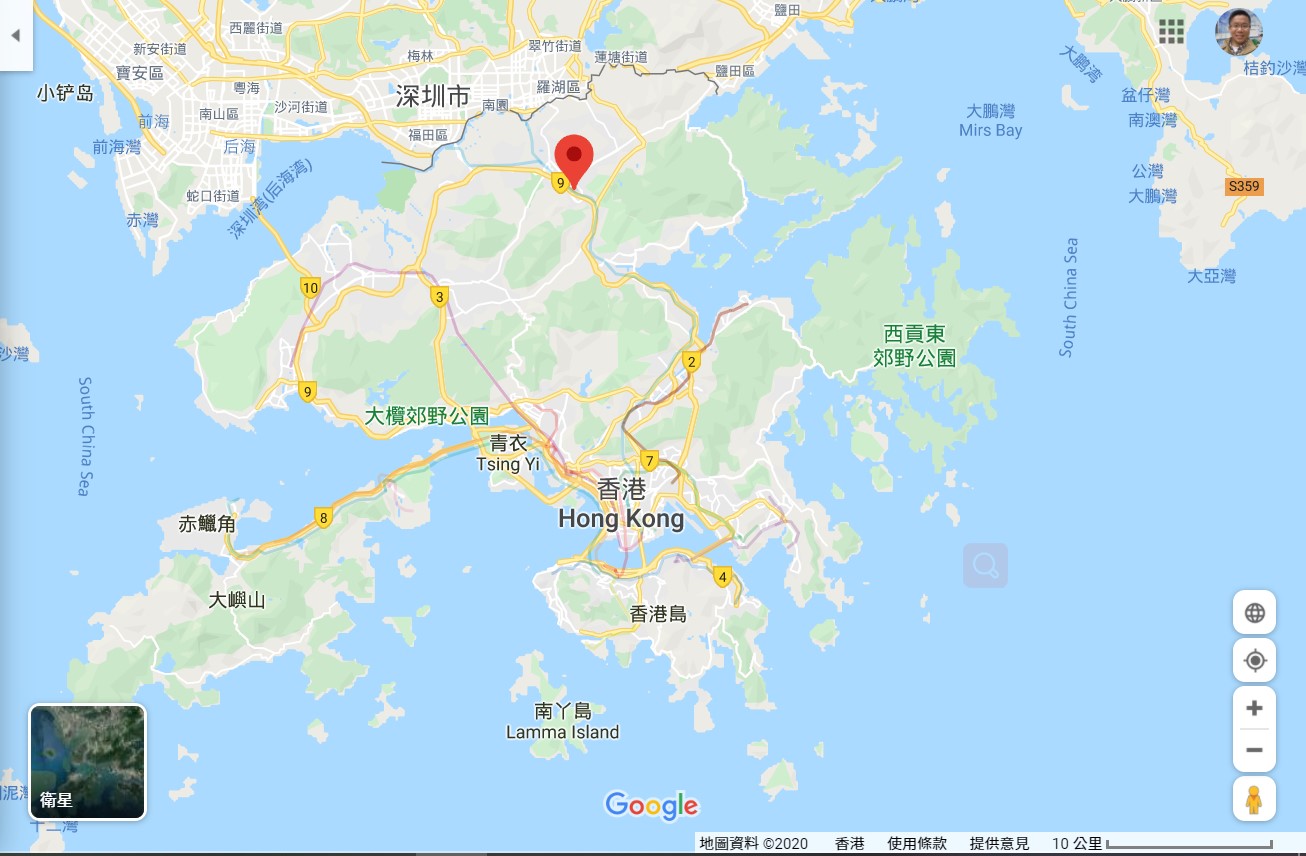 Fanling, Sheung Shui on Google map