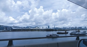 Good view from car on Kwun Tong Bypass
