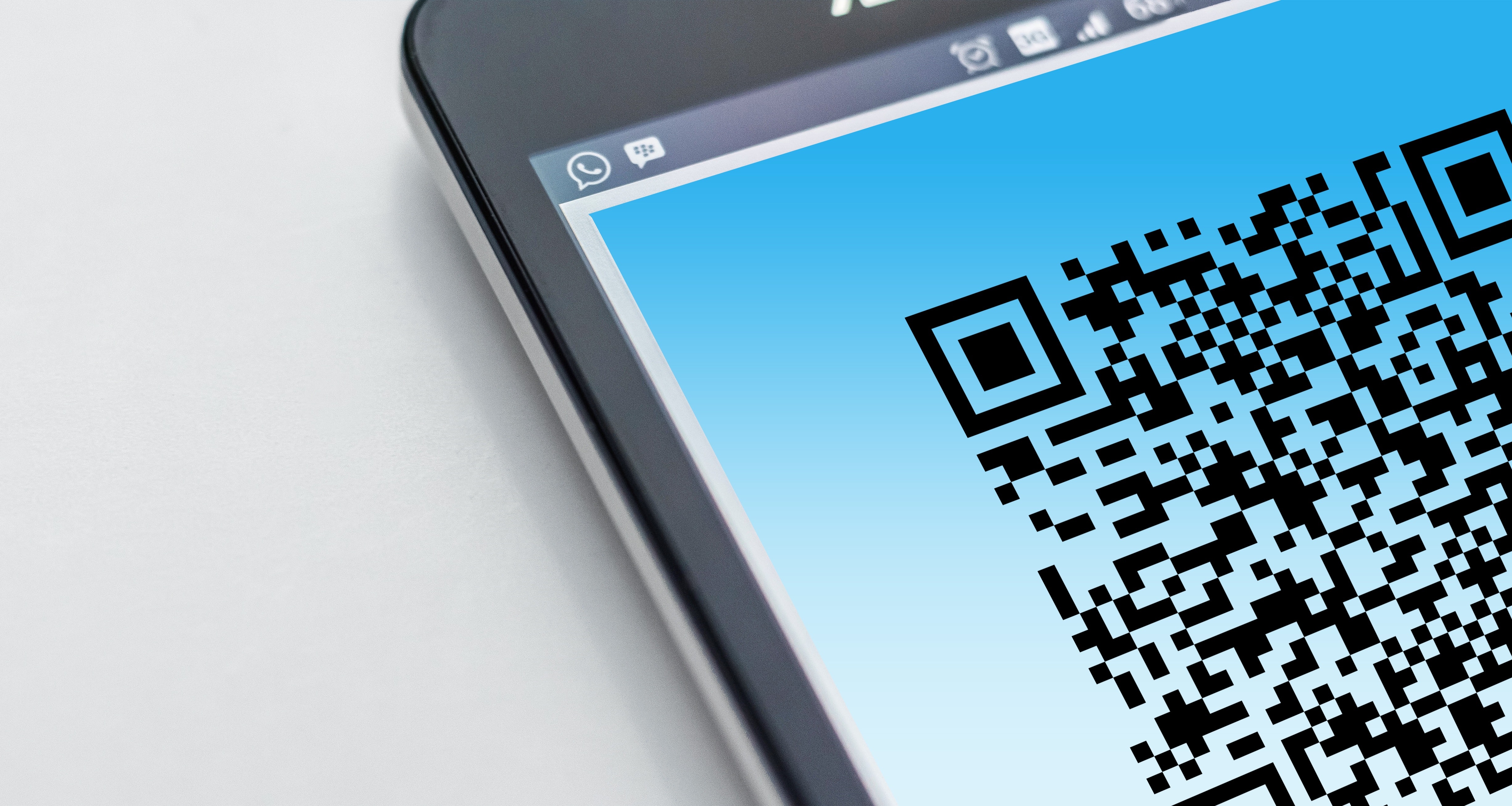 Qr code in smart phone