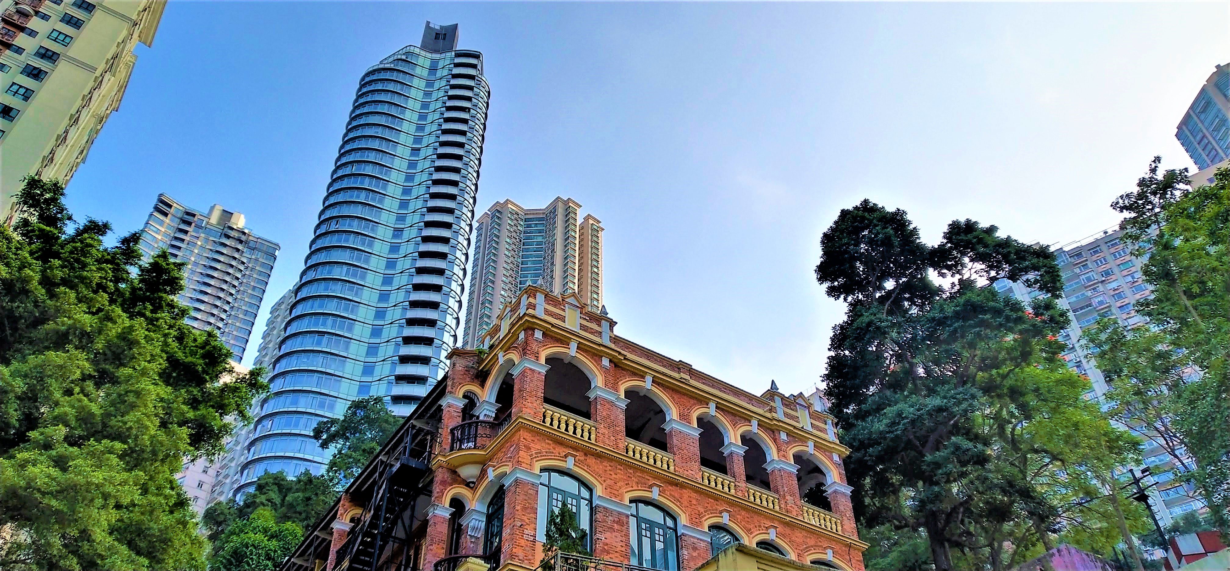 Heritage building Hong Kong Museum of Medical Science is now surrounded by the tall buildings