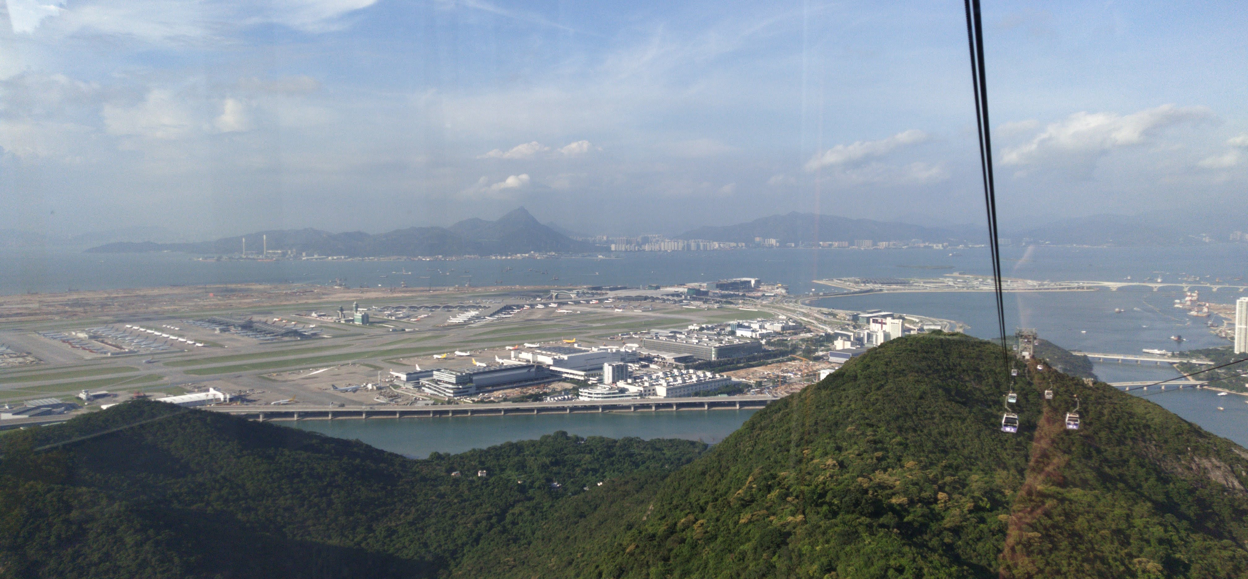 See Hong Kong Airport from Ngong Ping Cable Car