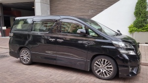 Toyota mini van with polished and shining body for private car tour