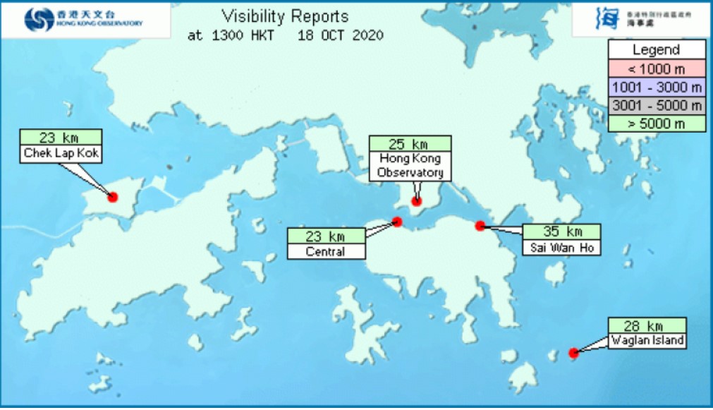 Hong Kong Observatory visibility report