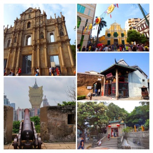 Macau Na Tcha Temple and Old City Wall Macau full day private car tour start at Hong Kong-COLLAGE