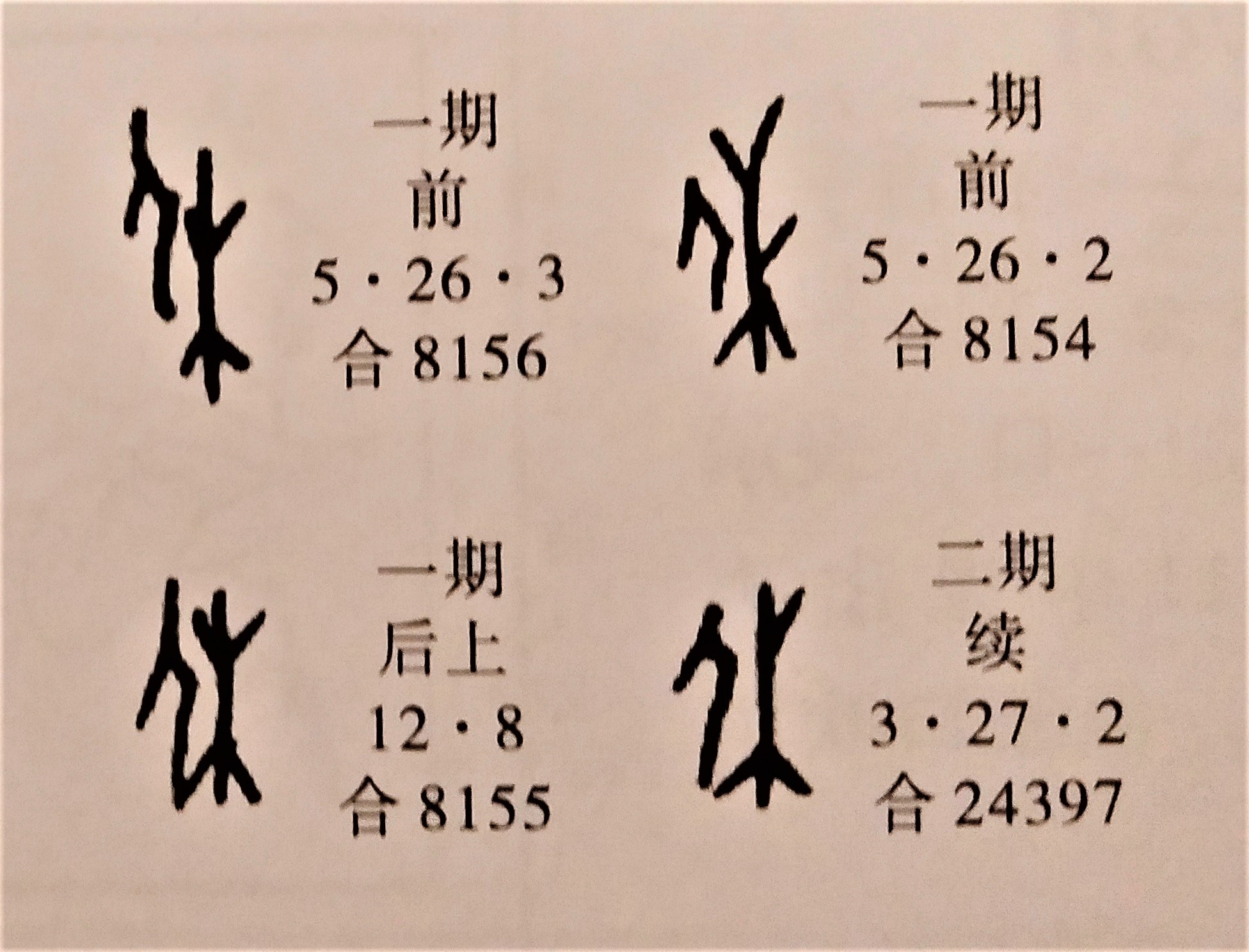 Character for rest in Oracle bone inscription. Left side is the man. Right side is the tree.