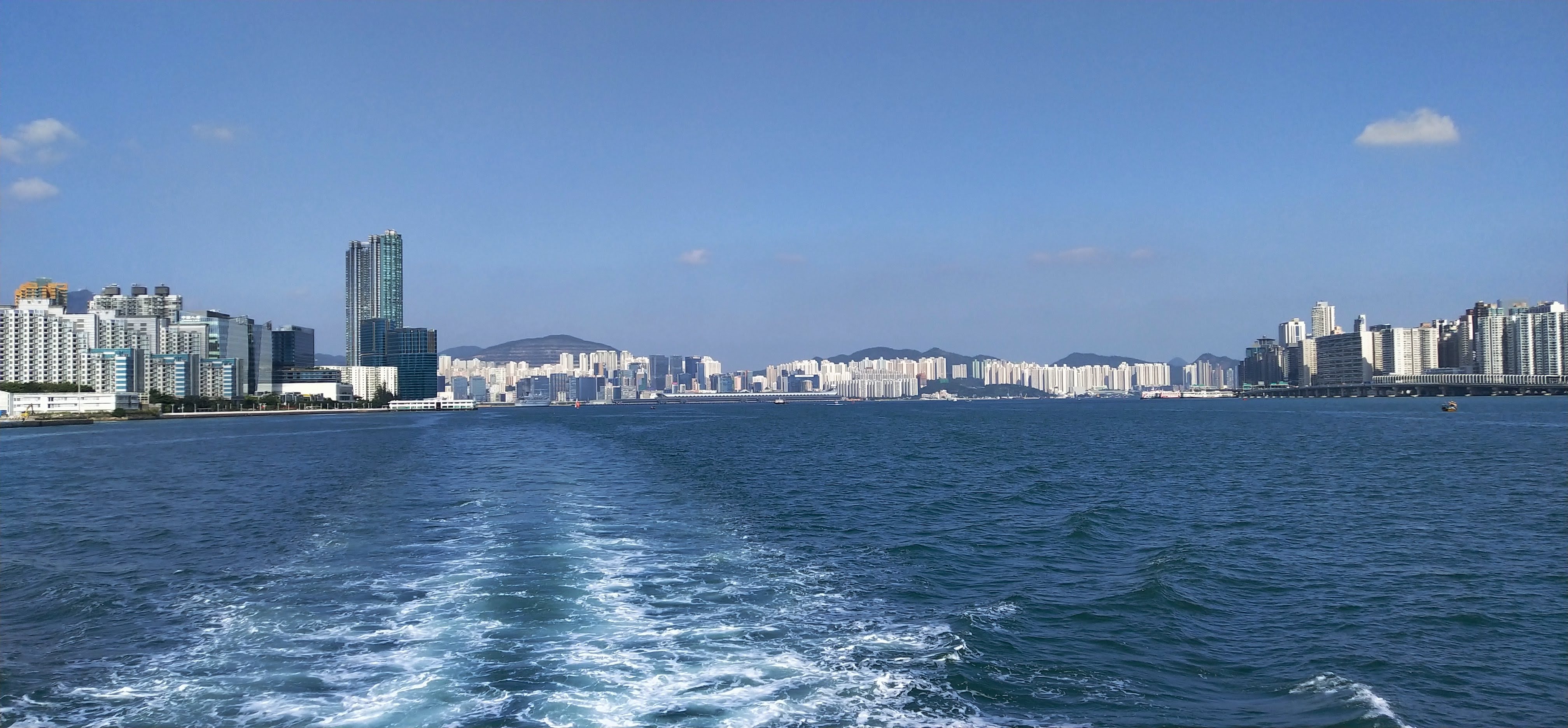 Nice Victoria Harbor view from the Hung Hom Central ferry