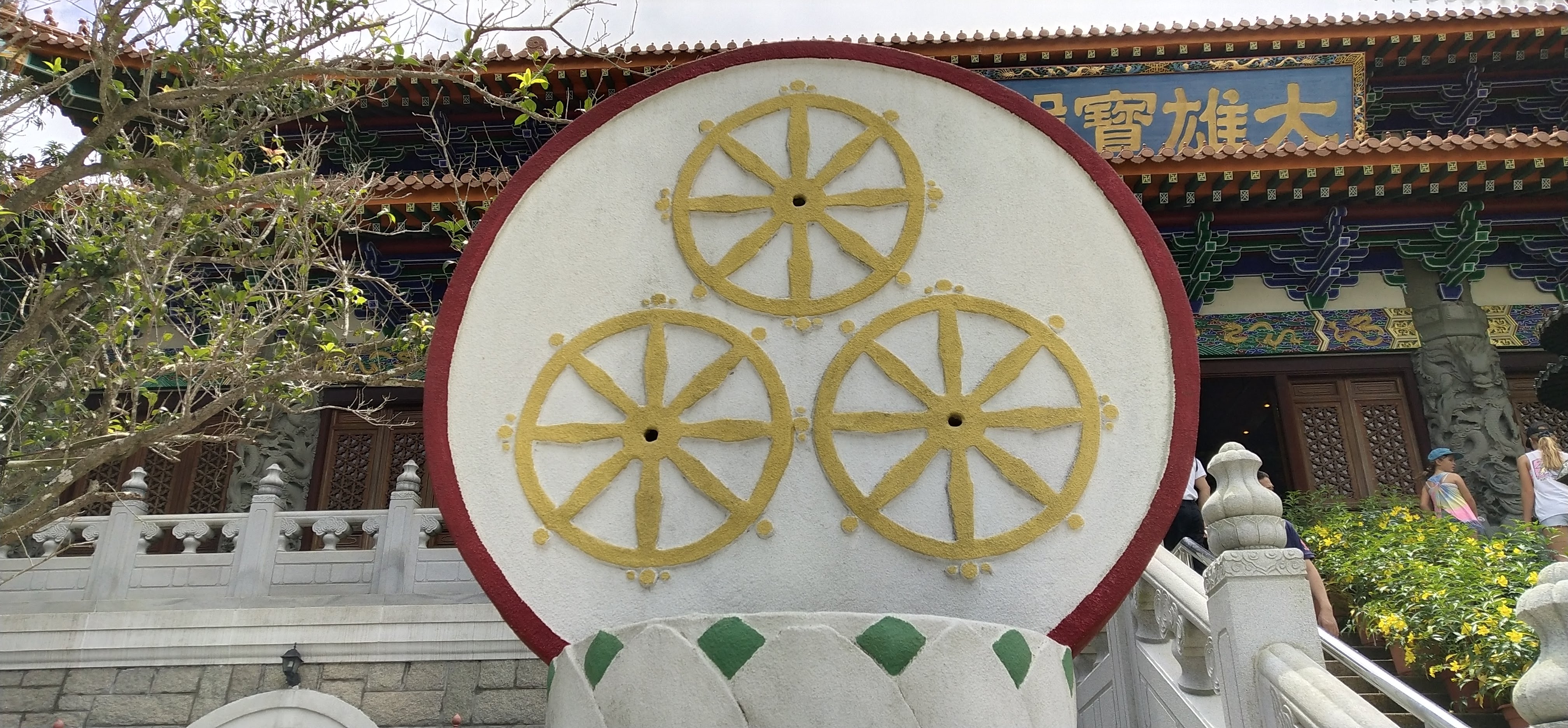 Traditionally Buddhists use Dharma Wheel to represent Buddha.