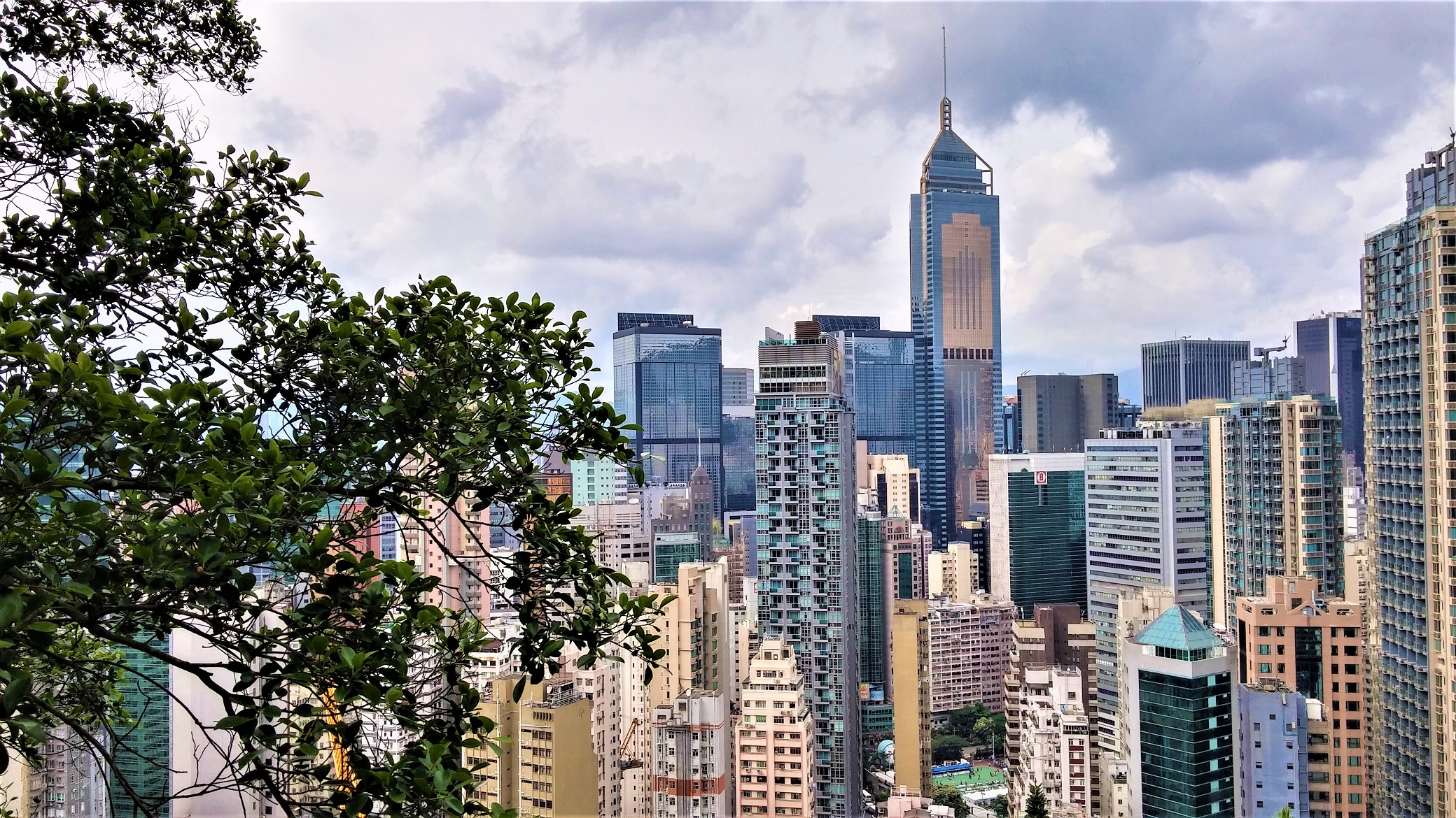 View of Wan Chai from Bowen Road today