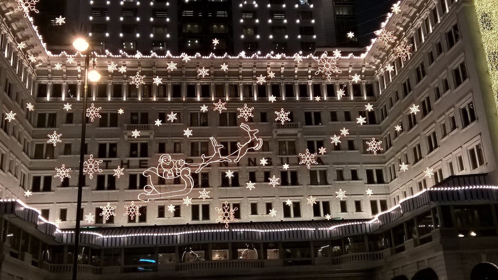 Peninsula Hotel's Christmas decoration in 2016