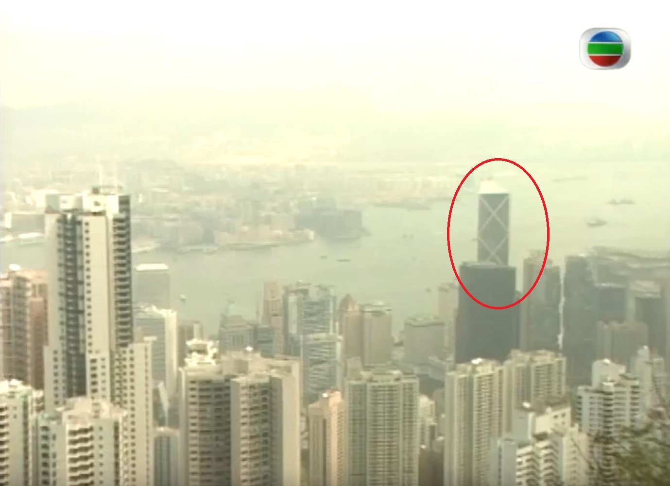 Screenshot of soap opera shows Bank of China Tower.