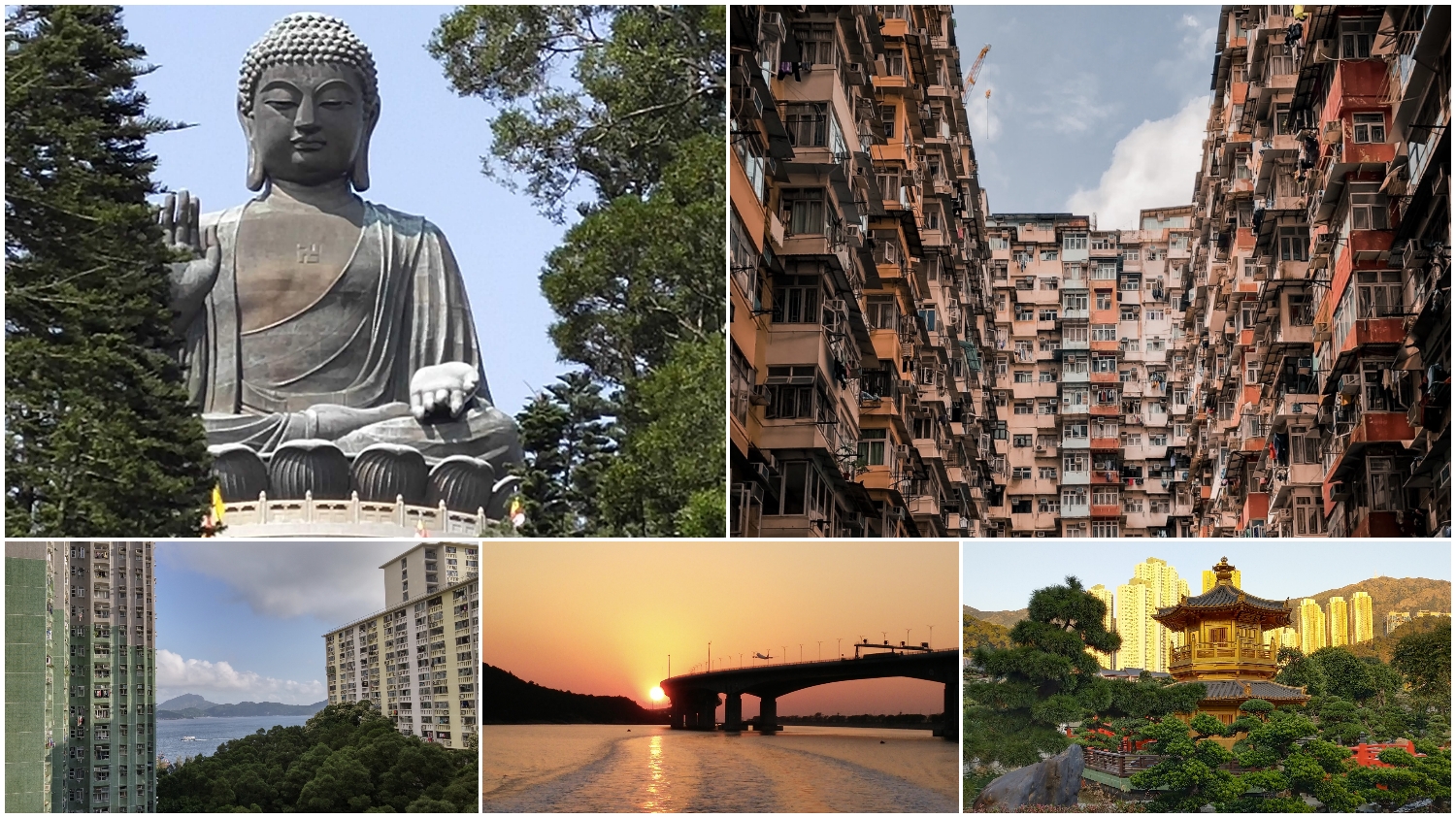 Big Buddha, Monster Building, Wah Fu Estate, sunset, Nan Lian Garden