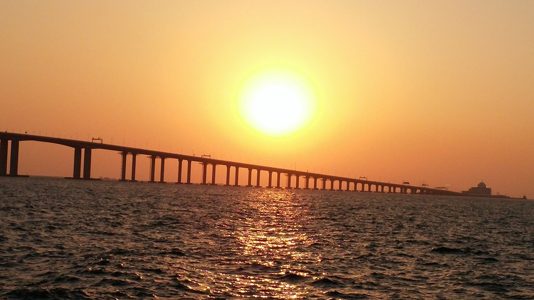 Sunset and the Hong Kong Zhuhai Macau Bridge