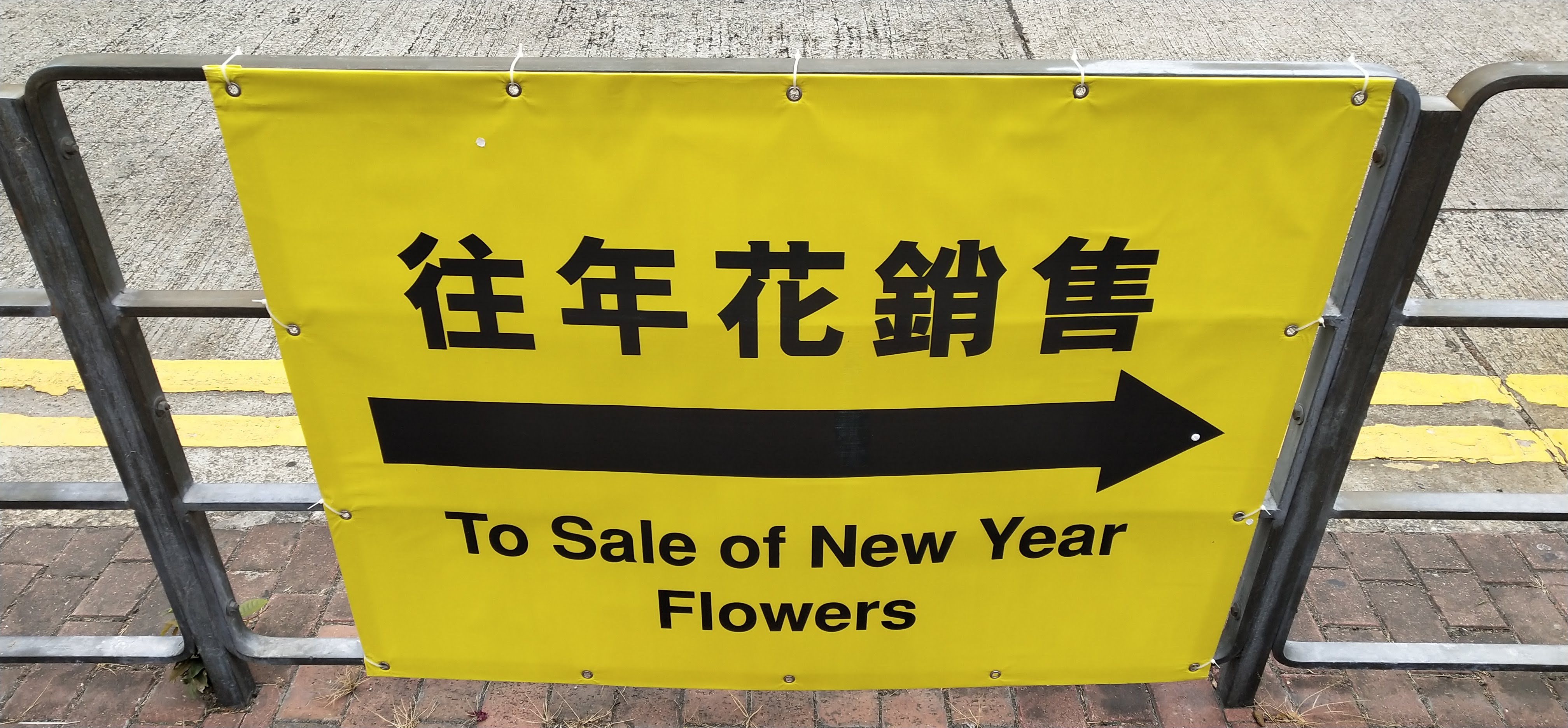 A Point of Sale of New Year Flowers in Hong Kong