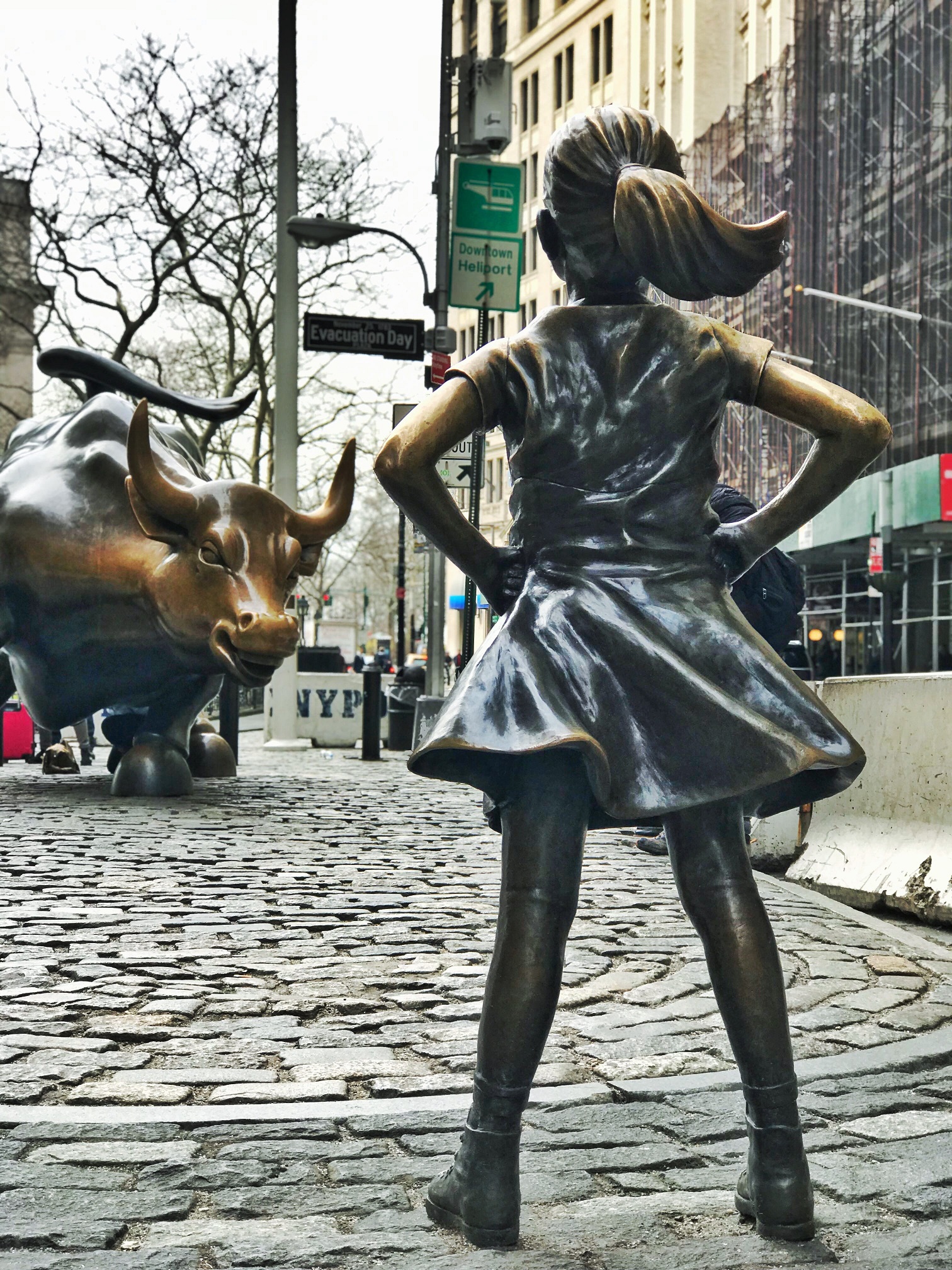 Fearless Girl and Charging Bull