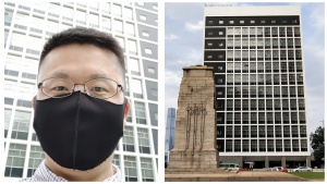 Frank the tour guide and Hong Kong City Hall