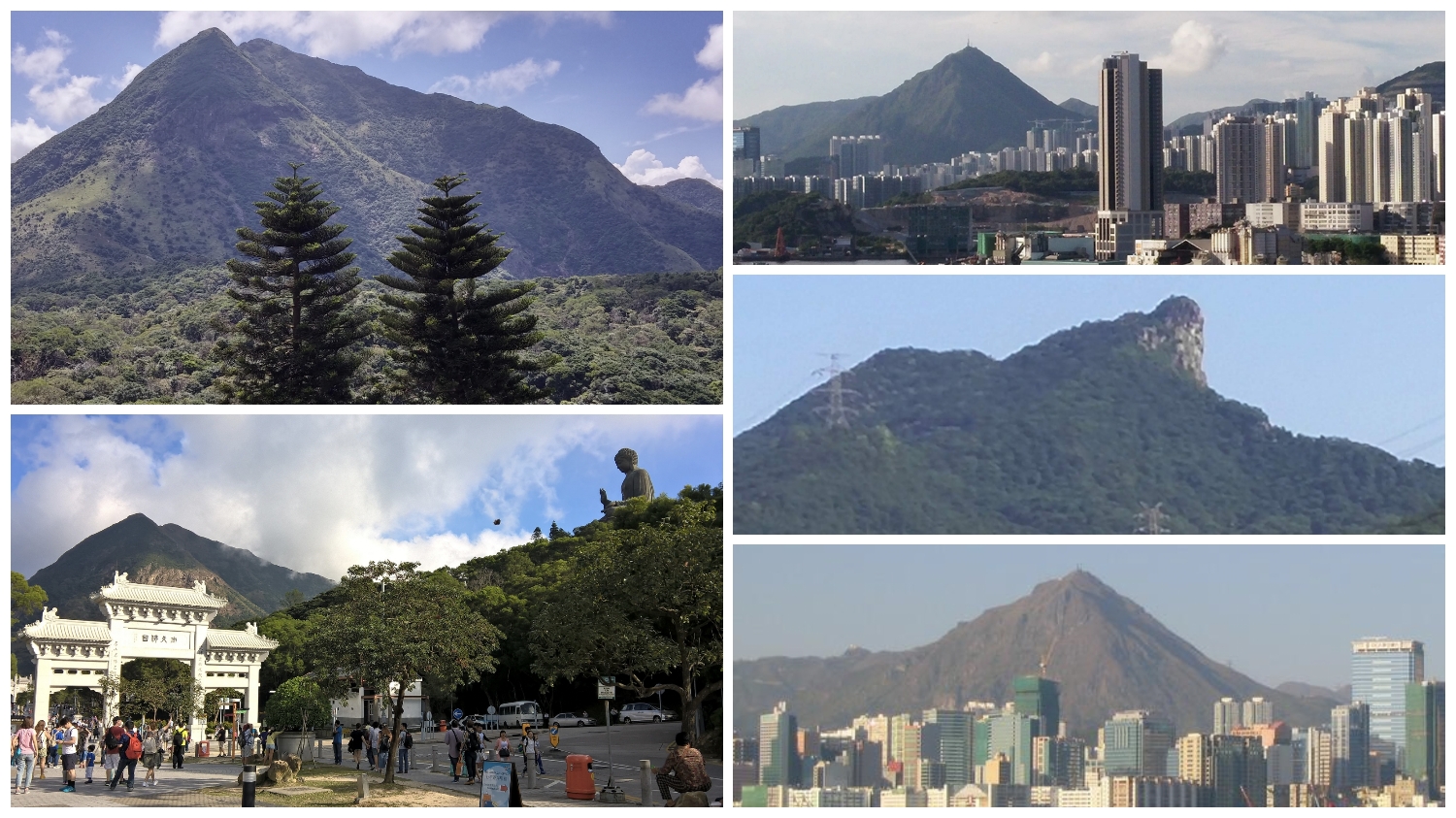 Lantau Peak, Kowloon Peak, Lion Rock