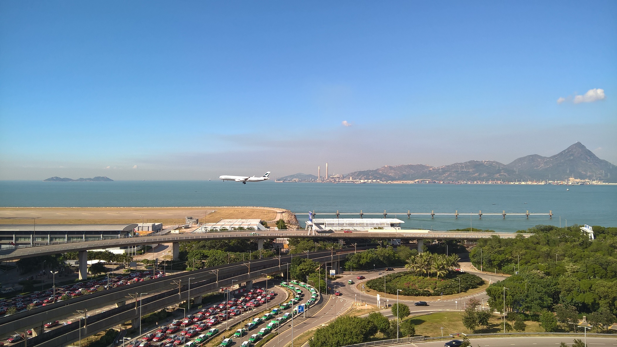 See Castle Peak and Castle Peak Power Station from Hong Kong Airport