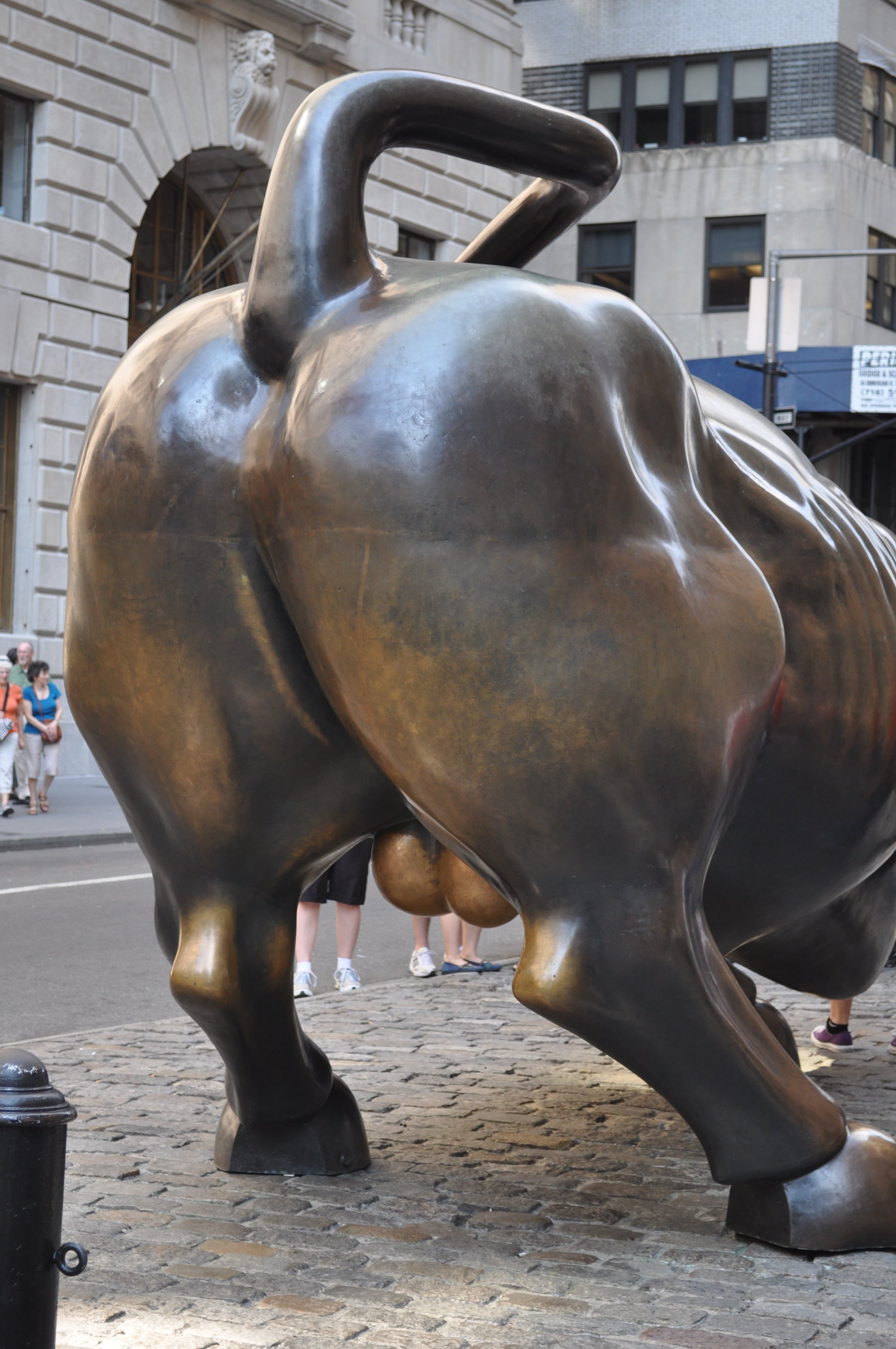 Charging Bull statue lighter testicles