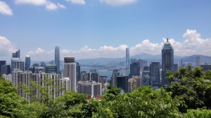 Victoria Harbor view from Stubbs Road Lookout