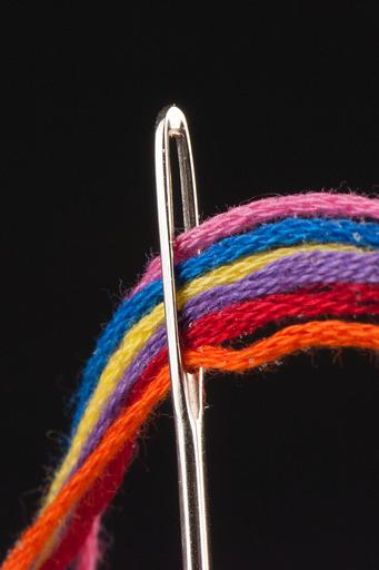 Needle and colorful thread