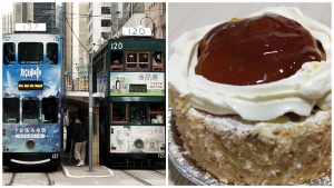 tram and cake