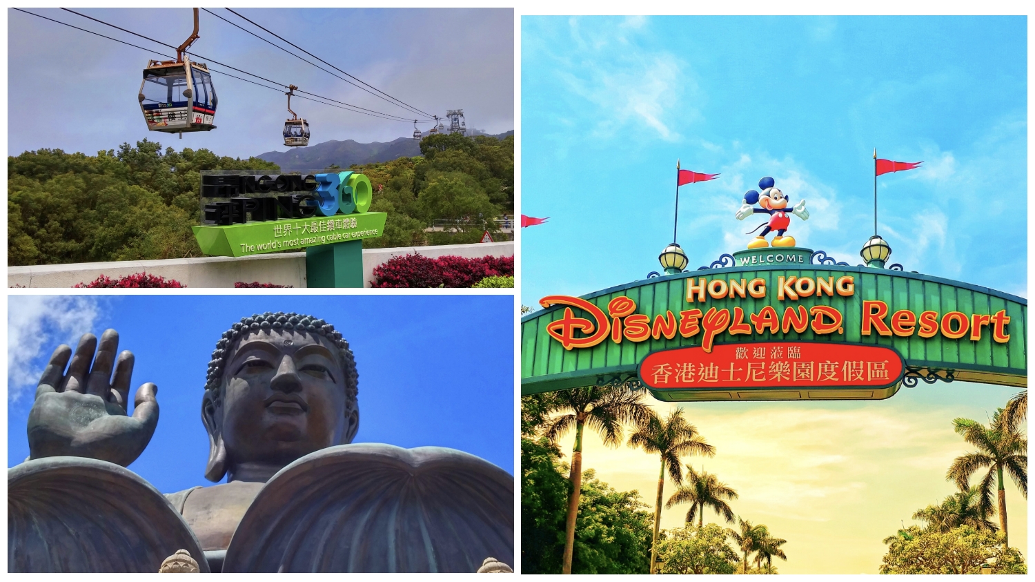 After taking Ngong Ping cable car and saying goodbye to Big Buddha during Lantau private car tour, driver Sam can send you to Disney to say hello to Mickey Mouse!