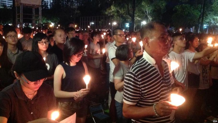 Memorial gathering at Hong Kong's Victoria Park for June 4 Incident in 2015.