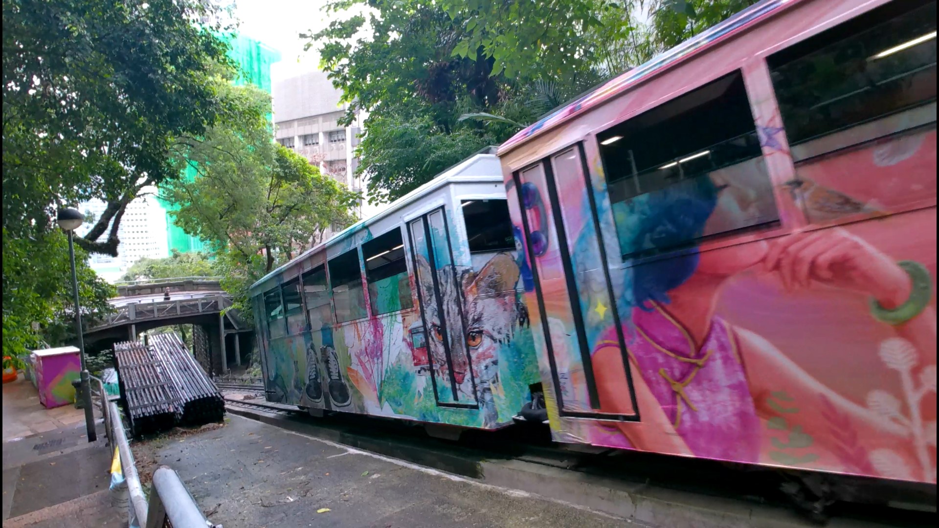 Old Peak Tram cars have a new look. They will be retired on 28 June 2021.